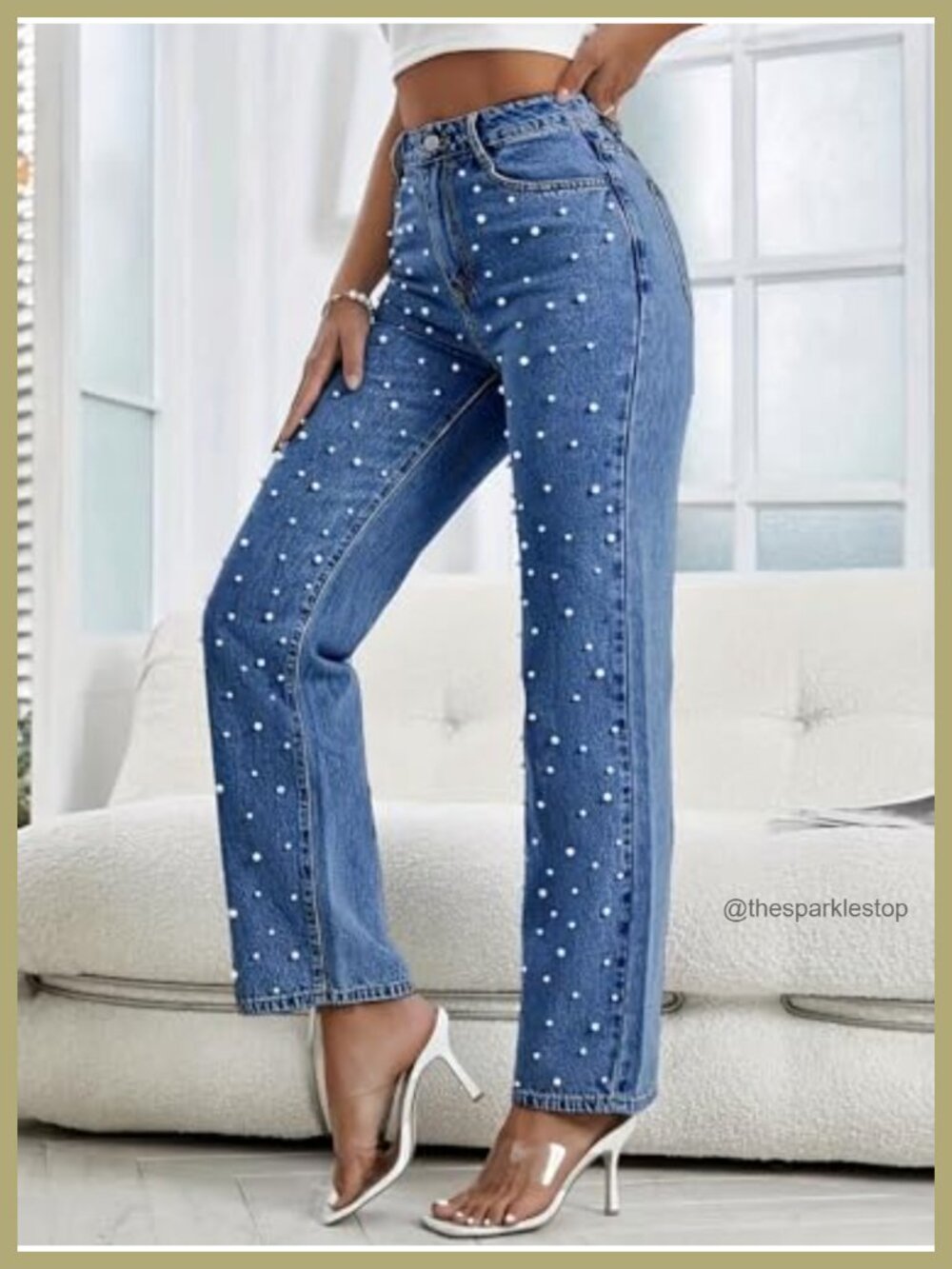 High Waisted Baggy Wide Straight Leg Jeans - Picture 3 of 6